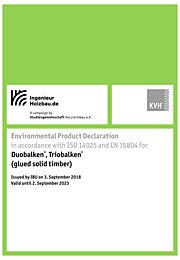 Environmental Product Declaration Duobalken®, Triobalken®